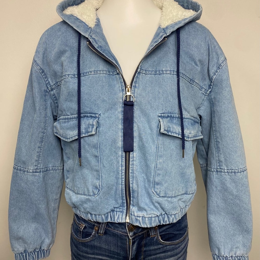 Vintage Denim Bomber Jacket